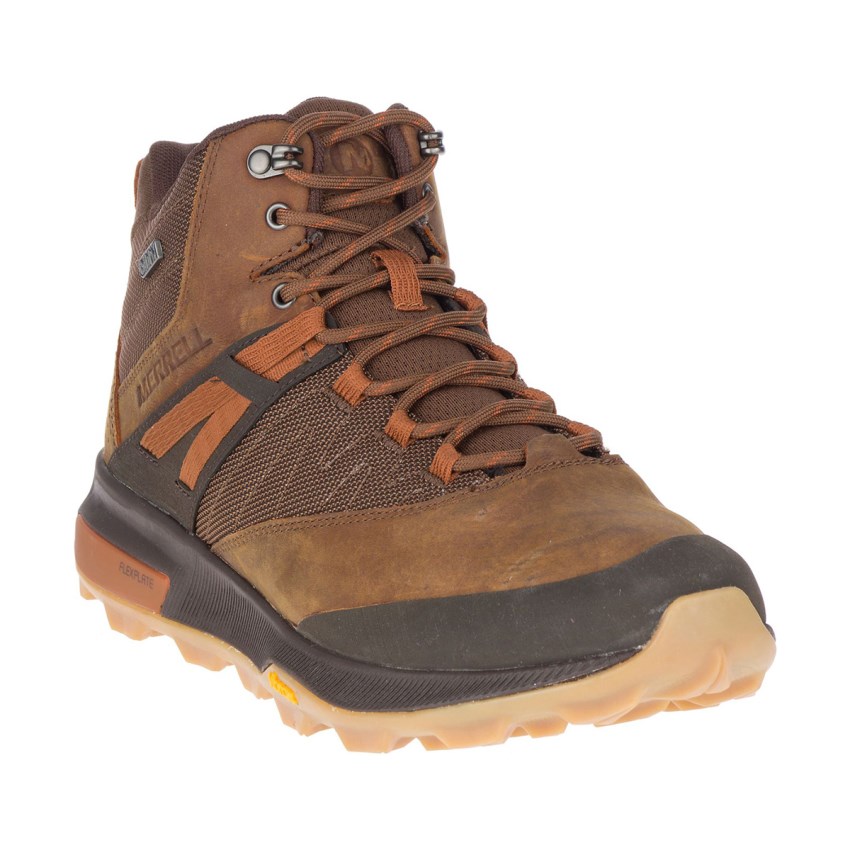 Bottes Merrell Zion Mid Waterproof Marron Homme | I.O.YNGB